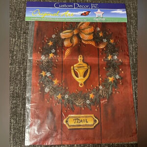 NWT Christmas Wreath Garden Flag